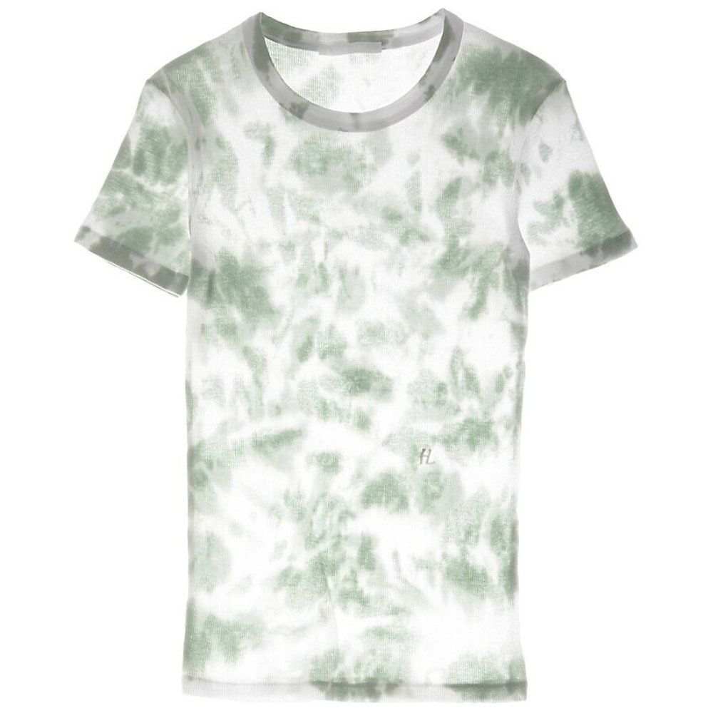 Helmut Lang RIBBED CLOUD-DYED TEE Shirt Sz XXS XS NWT 160 Iceberg